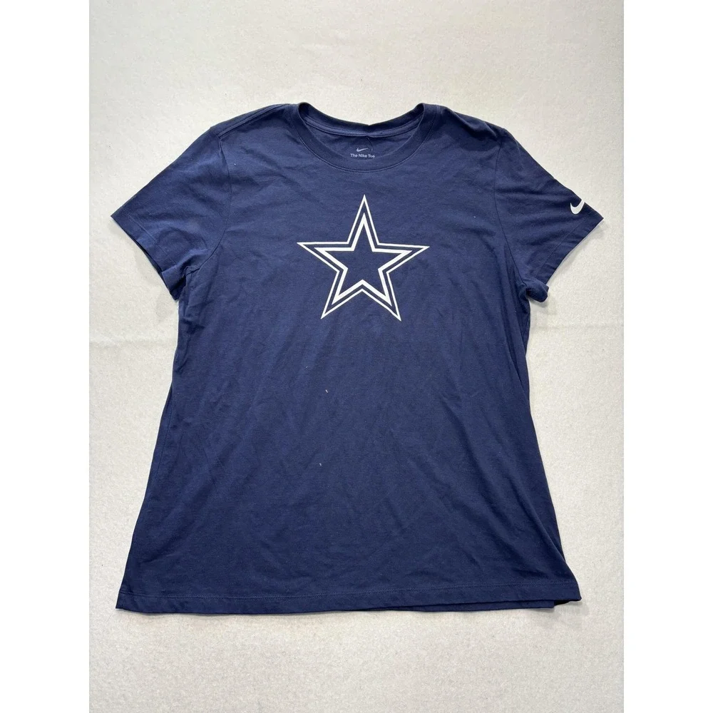 Dallas Cowboys Shirt Mens XL Blue NFL Football Nike Logo Essential Tee Star